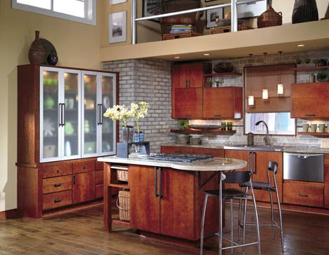 Beautiful rustic kitchen color.
