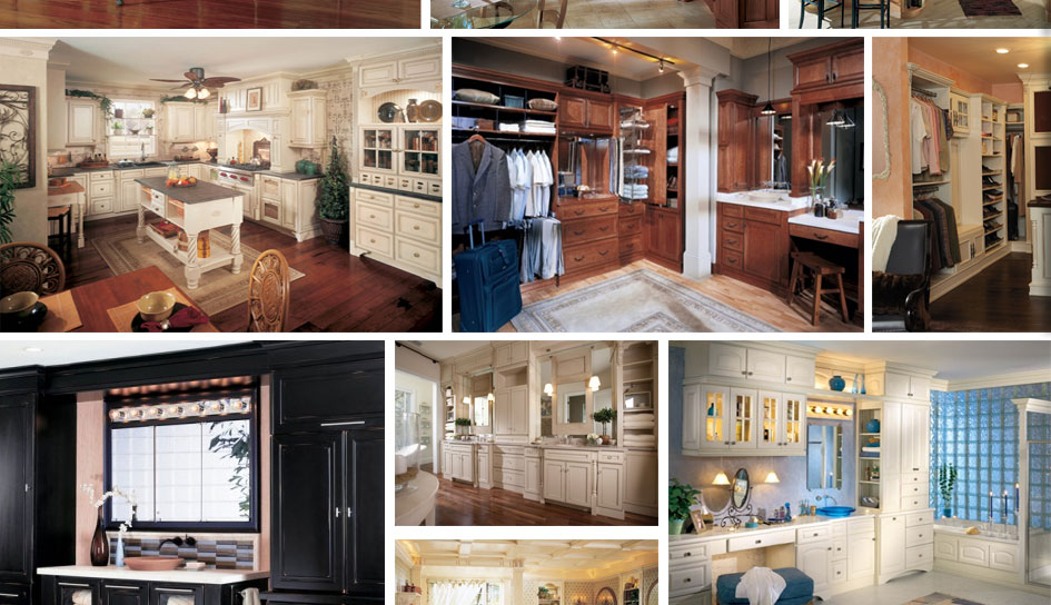 Collage of beautiful cabinets.