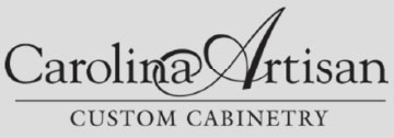 Carolina Artisan Cabinetry logo in gray back ground. 